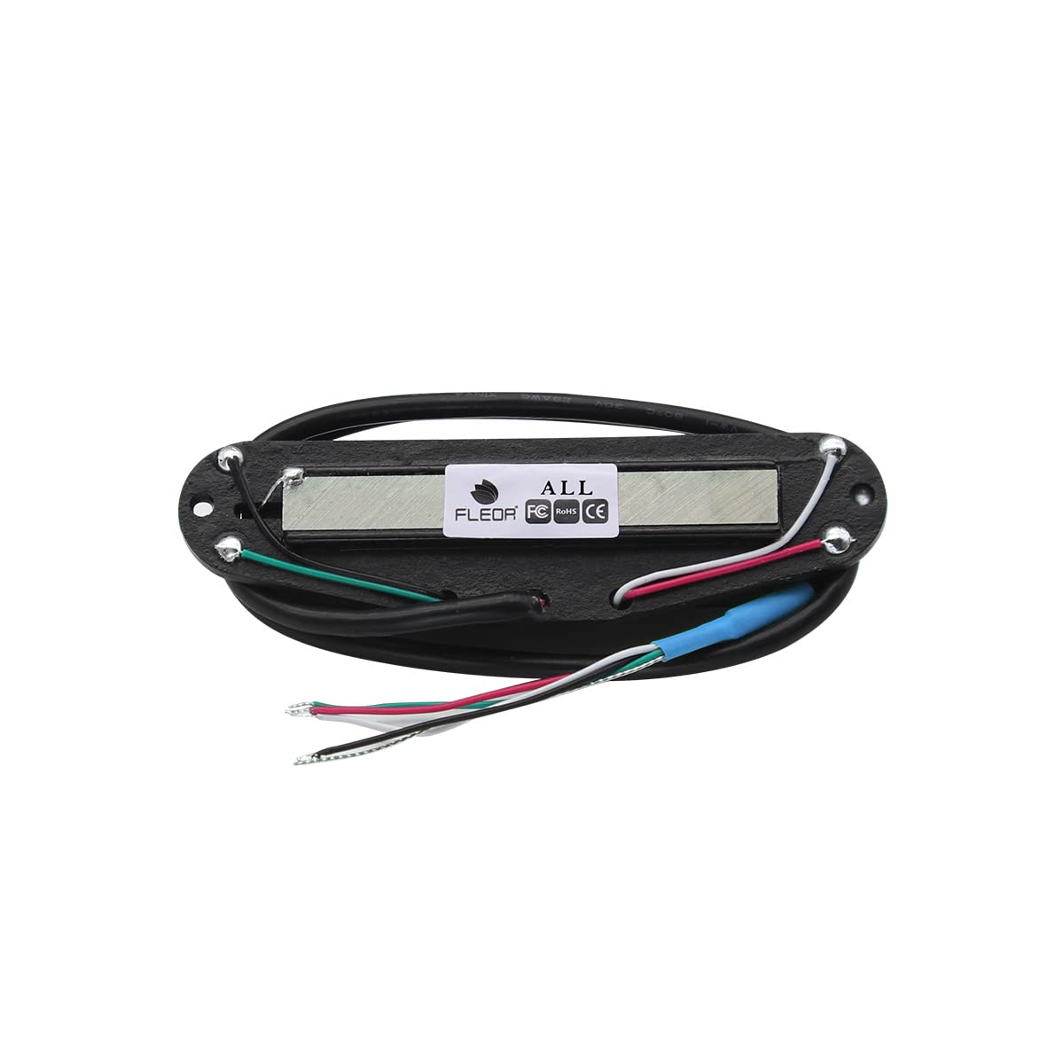Fleor Alnico 5 Hot Dual Rail Humbucker Single Coil Sized Pickup 9 10K Humbucker Pickup, Full Black